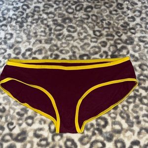 Maroon and yellow underwear